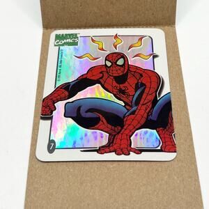 RARE Vintage Marvel 1995 SpiderMan #7 CEL PRISM Holo Vending Machine Sticker 2